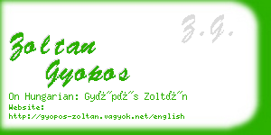 zoltan gyopos business card